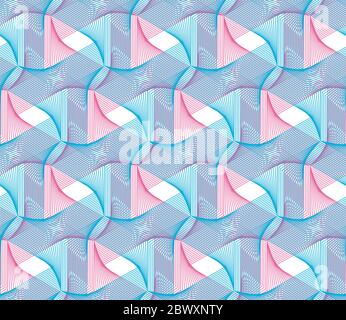 Guilloche vector background. Intersection of thin wavy lines for backdrop, flyer, coupon, voucher, ticket, card design Stock Vector