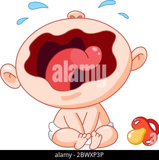 Crying baby Stock Vector