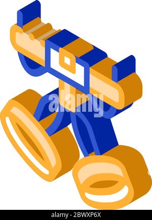 Harness Alpinism Hooking Device Tool isometric icon Stock Vector
