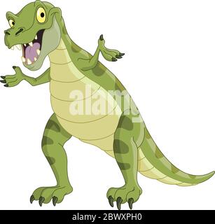 Vector illustration of a T-Rex presenting Stock Vector