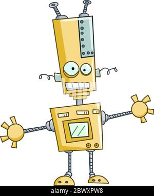 Funny robot Stock Vector