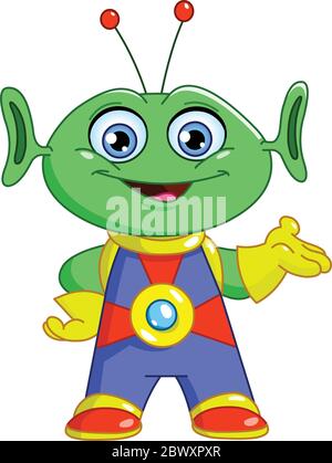 Friendly alien Stock Vector