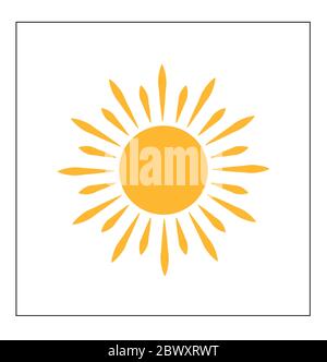 sun icon , flat vector eps10 Stock Vector