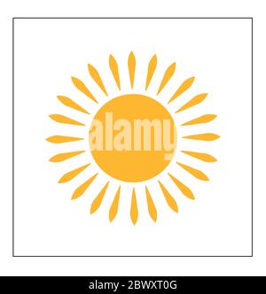 sun icon , flat vector eps10 Stock Vector