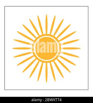 sun icon , flat vector eps10 Stock Vector
