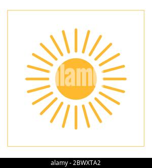 sun icon , flat vector eps10 Stock Vector