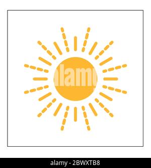 sun icon , flat vector eps10 Stock Vector