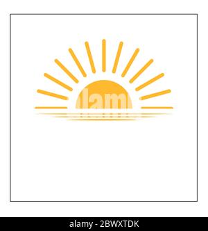 sun icon , flat vector eps10 Stock Vector
