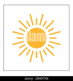 sun icon , flat vector eps10 Stock Vector