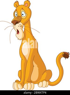 Stunned lioness Stock Vector