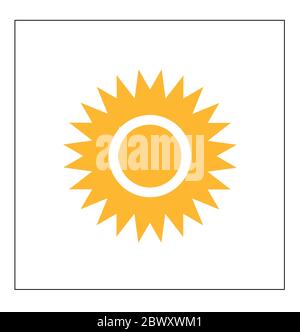 sun icon , flat vector eps10 Stock Vector