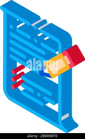 Pen Writing On Paper List Agile Element Vector Stock Vector