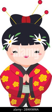 Japanese girl Stock Vector