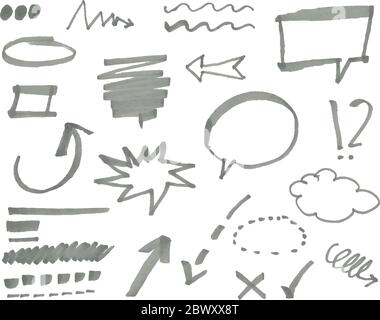 Vector marker elements vol. 1 Stock Vector