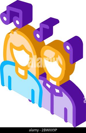 Human Silhouettes Singing Song In Karaoke Vector Stock Vector