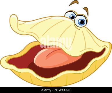 Oyster cartoon Stock Vector