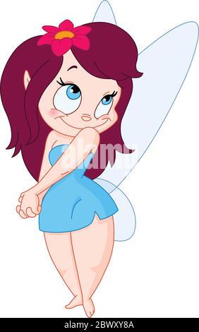 Shy fairy Stock Vector