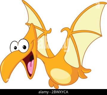 Pterodactyl dinosaur flying Stock Vector