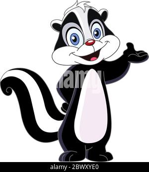 Cute skunk Stock Vector