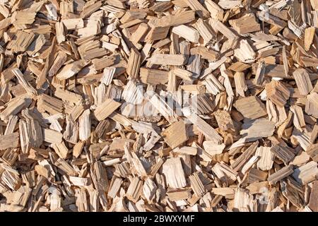 Wood chips in a close-up Stock Photo