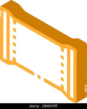 Blank Polymer Packaging Chocolate Bar isometric icon Stock Vector