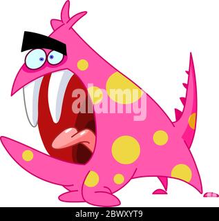 Screaming monster Stock Vector