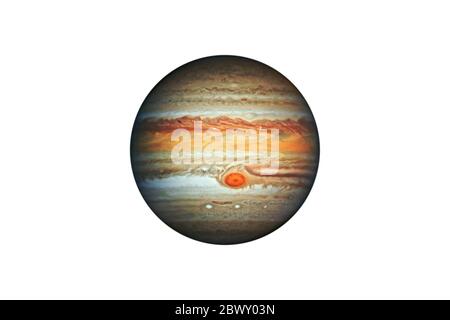 Planet Jupiter gas giant in the Starry Sky of Solar System in Space. This image elements furnished by NASA.