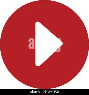Play video vector icon illustration isolated on white Stock Vector