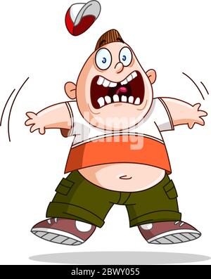 Scared and shocked kid Stock Vector