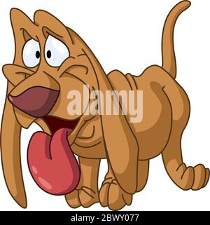 Dog with tongue out Stock Vector