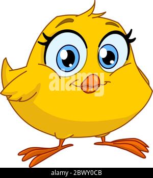 Cute smiling chick Stock Vector