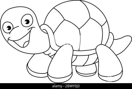 Outlined turtle Stock Vector