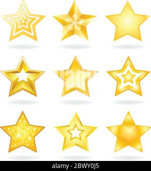 Star icons Stock Vector