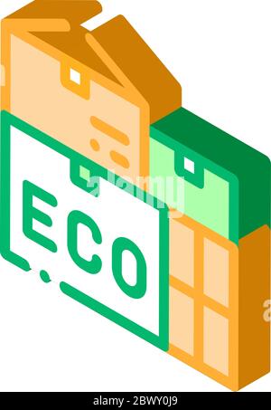 Eco Recycle Material Container Packaging Vector Stock Vector