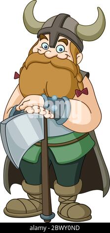 Viking warrior with axe Stock Vector
