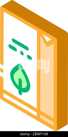 Flour Milk Juice Package Packaging isometric icon Stock Vector