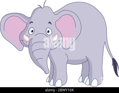 smiling elephant Stock Vector