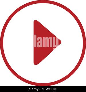 Play video vector icon, media illustration isolated on white Stock Vector
