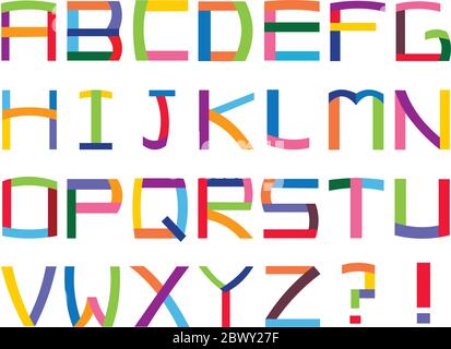 Colorful alphabet set Stock Vector