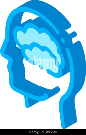 Mainly Cloudy Clouds In Man Silhouette Mind Vector Stock Vector