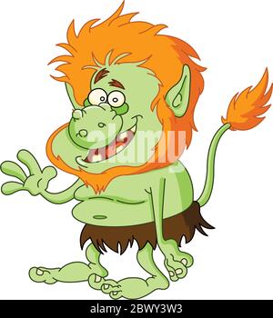 Green troll Stock Vector