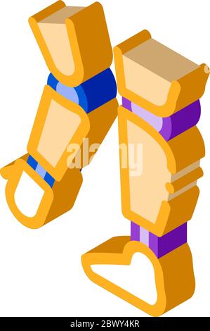 Prosthetics Of Arms And Leg Orthopedic isometric icon Stock Vector