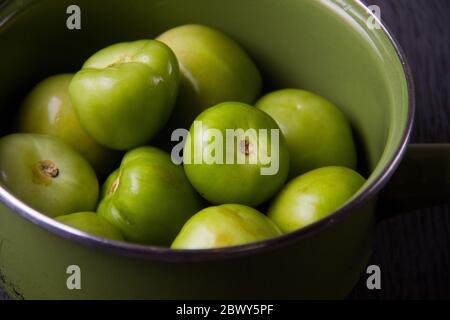 Fresh green tomatillo Stock Photo