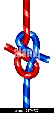 Illustration of the abstract cord knot icon Stock Vector