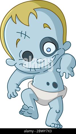 Happy zombie baby Stock Vector