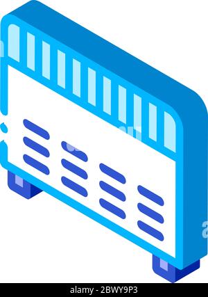 Home Electronic Heating Equipment isometric icon Stock Vector