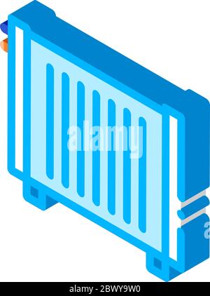 Home Water Radiator Heating Equipment isometric icon Stock Vector