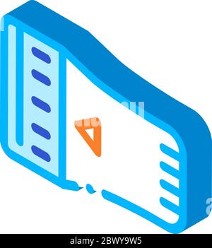 Temperature Regulator Radiator Detail isometric icon Stock Vector