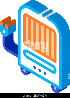Portable Air Climate System On Vector Rollers Stock Vector