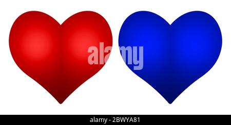 Illustration of the valentine's day abstract hearts icon Stock Vector